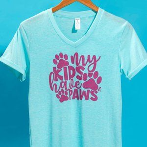Cat Lady Box My Kids Have Paws T-Shirt